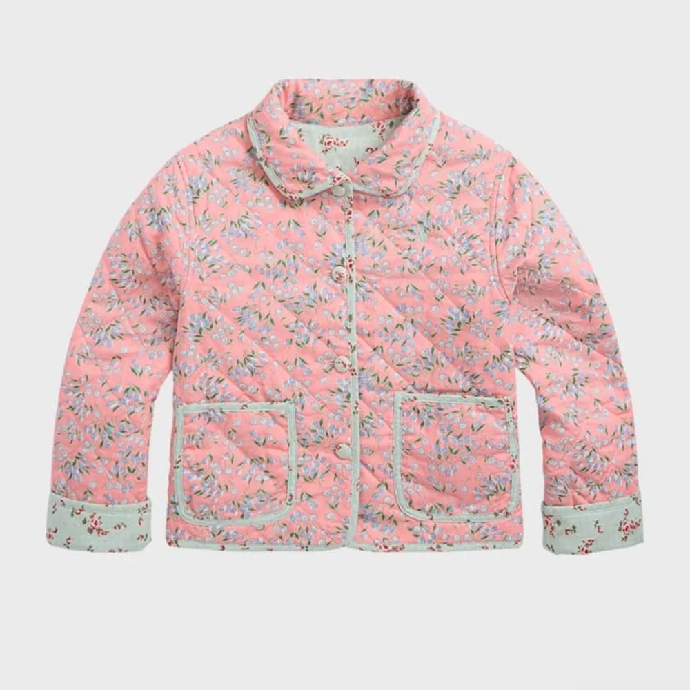 NWT Ralph Lauren Girls Reversible‎ Quilted Jacket Gift Preppy Classic